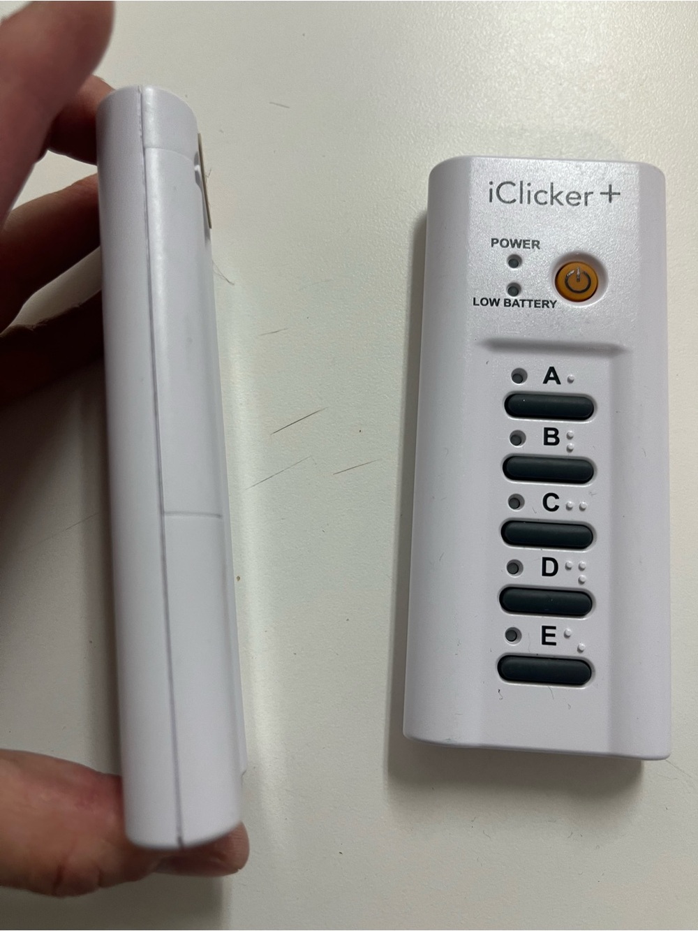 iClicker+ White Student Response Remote - Pair of Remotes - Picture 2 of 8
